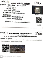 5.8/CT Natural Yellow Sapphire With Govt Lab Certificate-12214D49576